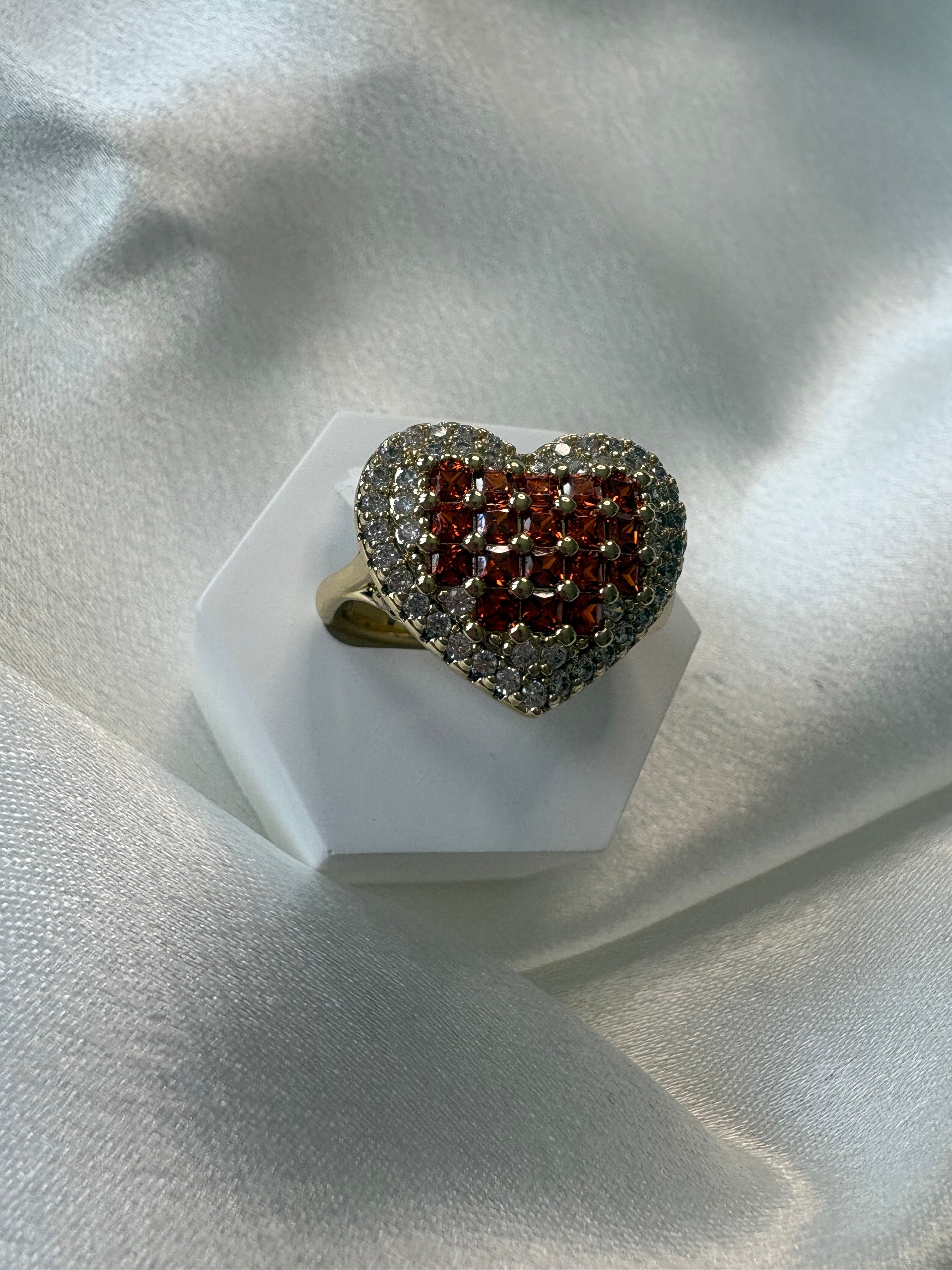 Stainless steel heart ring